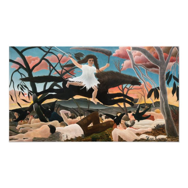 Henri Rousseau - Kriget Fototryck (Framsidan)