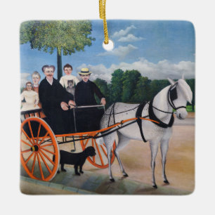 Henri Rousseau - La Carriole du pere Junier Julgransprydnad Keramik