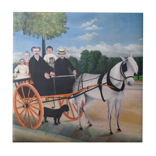 Henri Rousseau - La Carriole du pere Junier Kakelplatta (Framsidan)