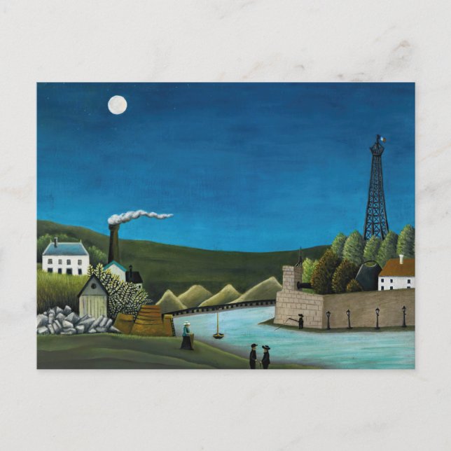 Henri Rousseau - La Seine A Suresnes Vykort (Framsida)