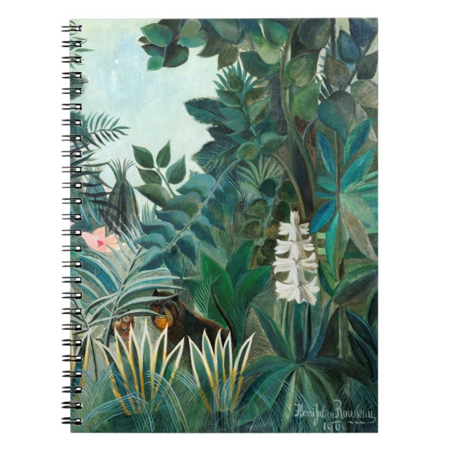 Henri Rousseau Landskap med apor botaniskt Ga Anteckningsbok (Framsidan)