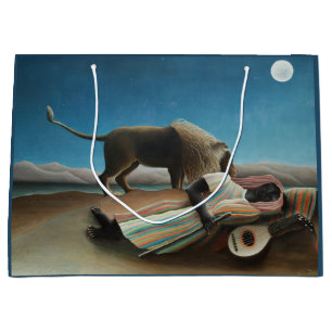 Henri Rousseau Lejon målning för romer