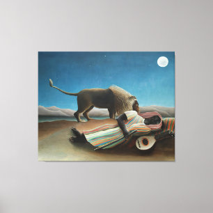 Henri Rousseau Lejon målning för romer Canvastryck