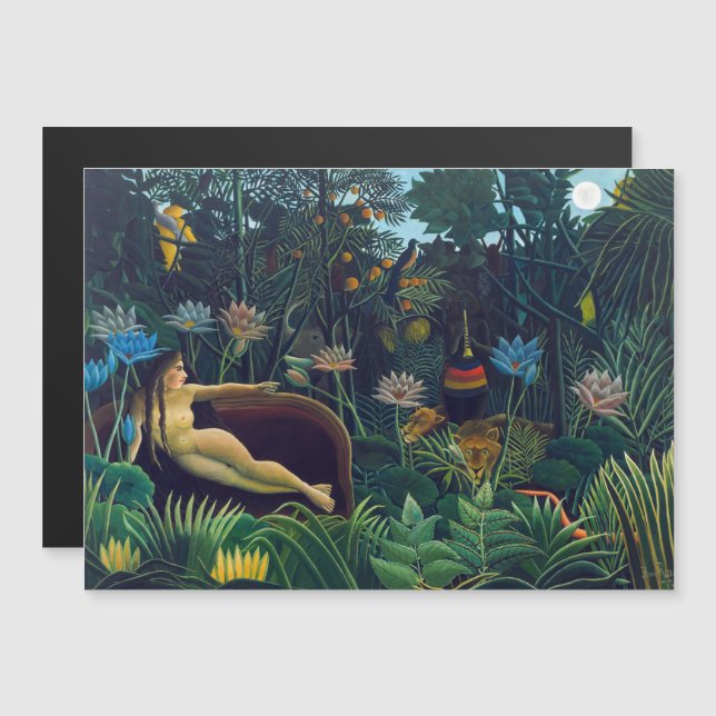 Henri Rousseau - Magnetikkortet Dream/Le Reve (Fram/baksida)