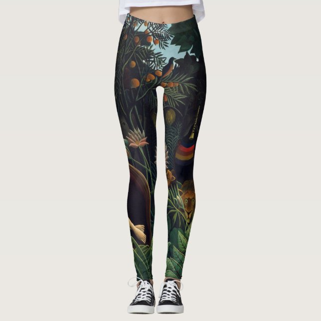 Henri Rousseau målar Dream Leggings (Framsida)
