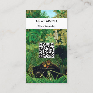 Henri Rousseau - Merry Jesters - QR-koden Visitkort