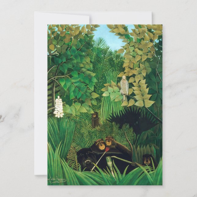 Henri Rousseau - Merry Jesters Tack Kort (Framsida)