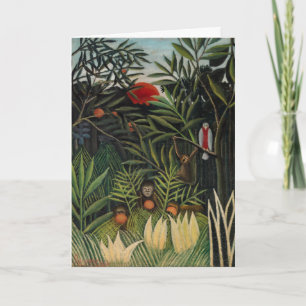 Henri Rousseau - Monkey & Parrot i Virgin Forest Kort