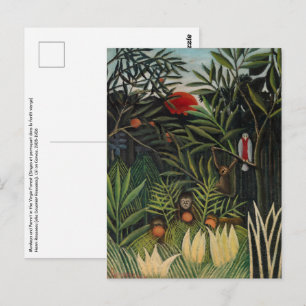 Henri Rousseau - Monkey & Parrot i Virgin Forest Vykort