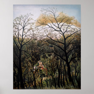 Henri Rousseau - Möte i skogen Poster