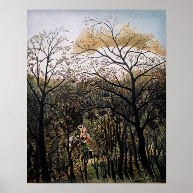 Henri Rousseau - Möte i skogen Poster (Framsidan)