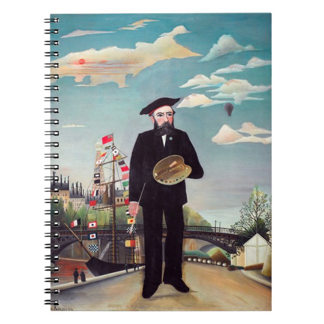 Henri Rousseau - Myself Porträtt-Ligcape Anteckningsbok (Framsidan)