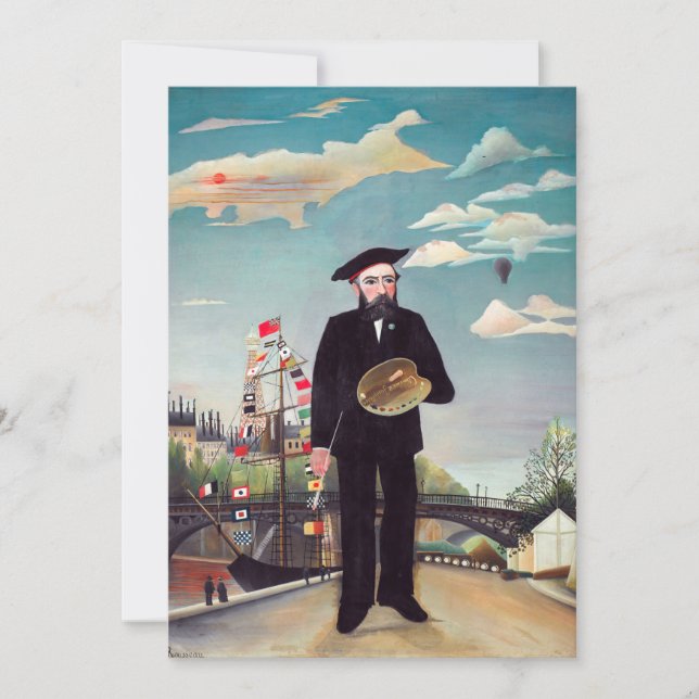 Henri Rousseau - Myself Porträtt-Ligcape Inbjudningar (Framsida)