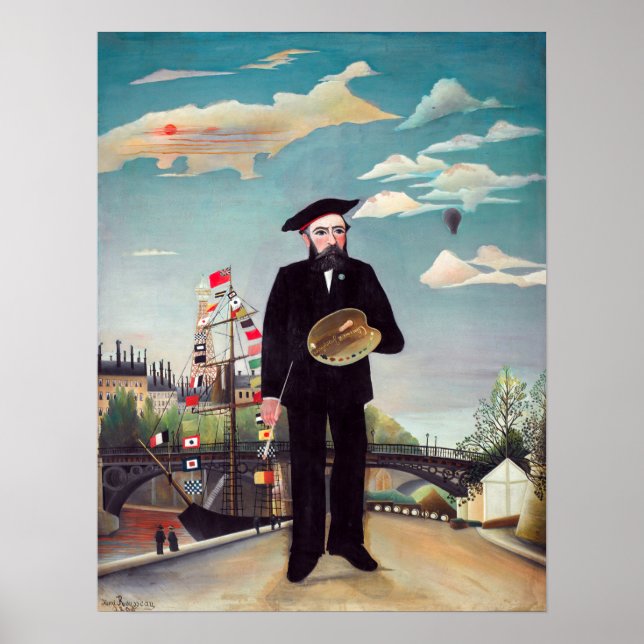 Henri Rousseau - Myself Porträtt-Ligcape Poster (Framsidan)