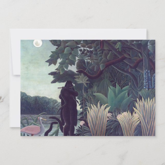 Henri Rousseau - Ormcharmaren Inbjudningar (Framsida)