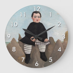 Henri Rousseau - Pojke på klippor Stor Klocka