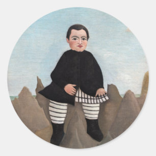 Henri Rousseau - Pojken på Sten Runt Klistermärke