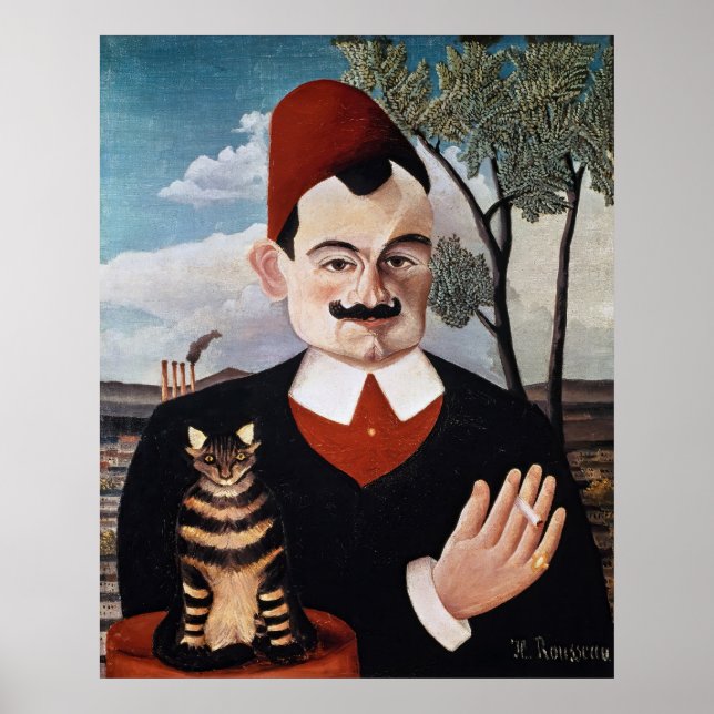 Henri Rousseau - Porträtt av Pierre Loti Poster (Framsidan)