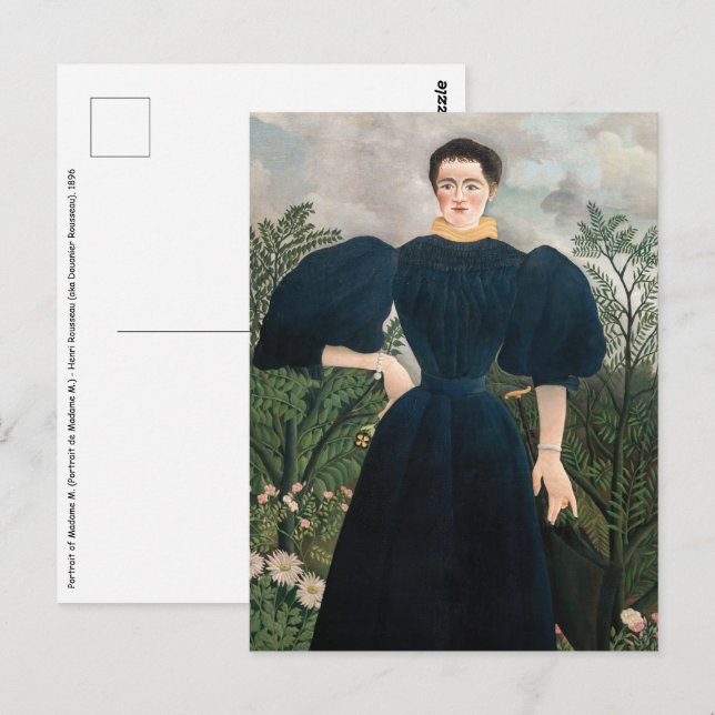 Henri Rousseau - Porträtt från Madame M. Vykort (Fram/baksida)