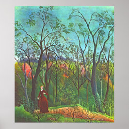 Henri Rousseau Posts promenad i skogen Poster