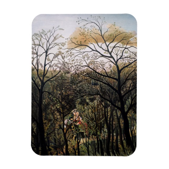 Henri Rousseau - Rendez-vous i skogen Magnet (Vertikal)