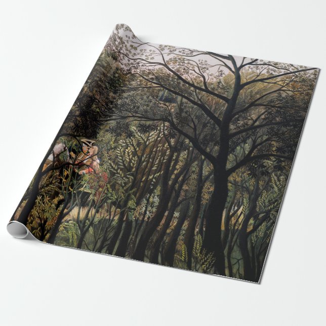Henri Rousseau - Rendezvous in the Forest Presentpapper (Utrullad)