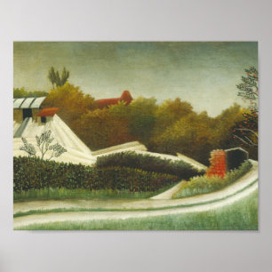 Henri Rousseau - Sawmill, utkanten av Paris Poster