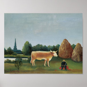 Henri Rousseau - Scene i Bagneux på utkanten Poster