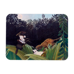 Henri Rousseau - Scouter attackerades av en tiger Magnet