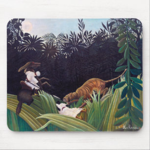 Henri Rousseau - Scouter attackerades av en tiger Musmatta