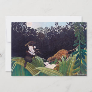 Henri Rousseau - Scouter attackerades av en tiger Tack Kort