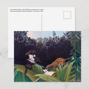 Henri Rousseau - Scouter attackerades av en tiger Vykort