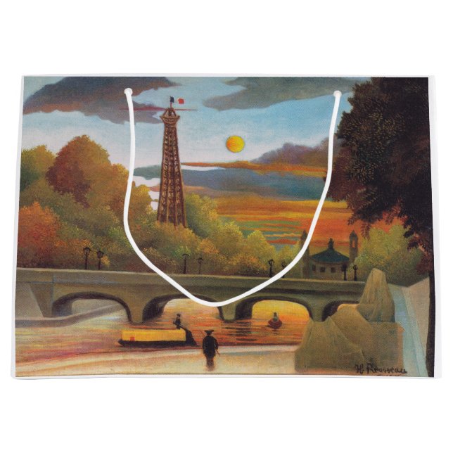 Henri Rousseau - Seine och Eiffel Torn i Sunset (Framsidan)