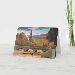 Henri Rousseau - Seine och Eiffel Torn i Sunset Kort