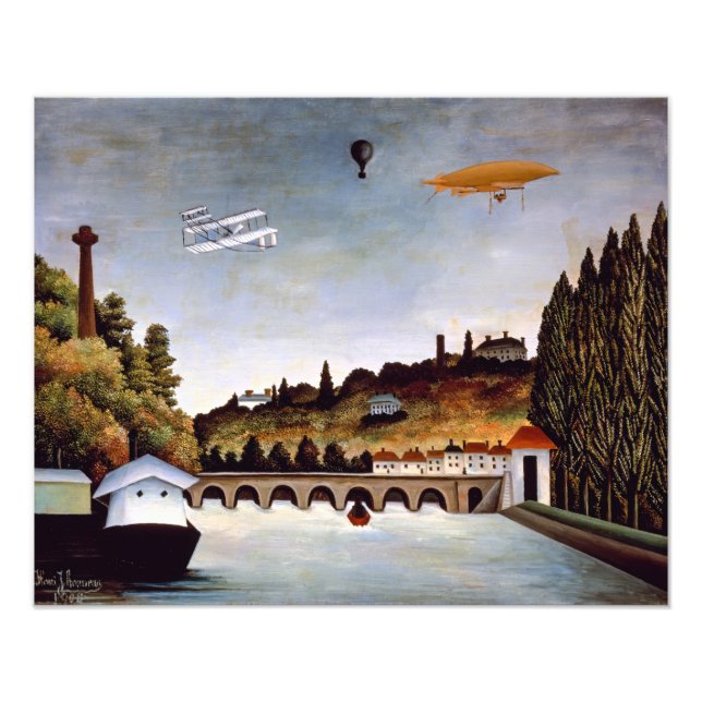 Henri Rousseau - Sevres bridge & backe i Clamart Fototryck (Framsidan)