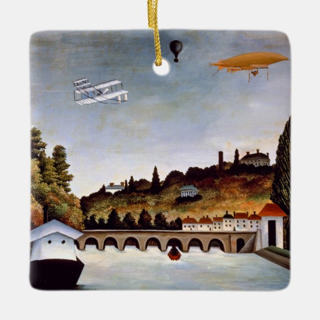 Henri Rousseau - Sevres bridge & backe i Clamart Julgransprydnad Keramik (Framsida)