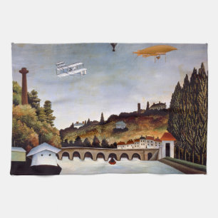 Henri Rousseau - Sevres bridge & backe i Clamart Kökshandduk