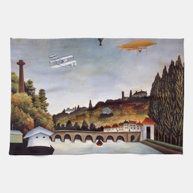 Henri Rousseau - Sevres bridge & backe i Clamart Kökshandduk (Horisontell)