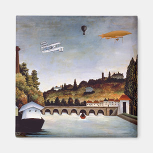 Henri Rousseau - Sevres bridge & backe i Clamart Magnet