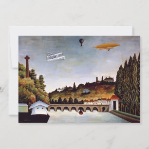 Henri Rousseau - Sevres bridge & backe i Clamart Tack Kort