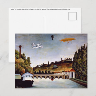 Henri Rousseau - Sevres bridge & backe i Clamart Vykort