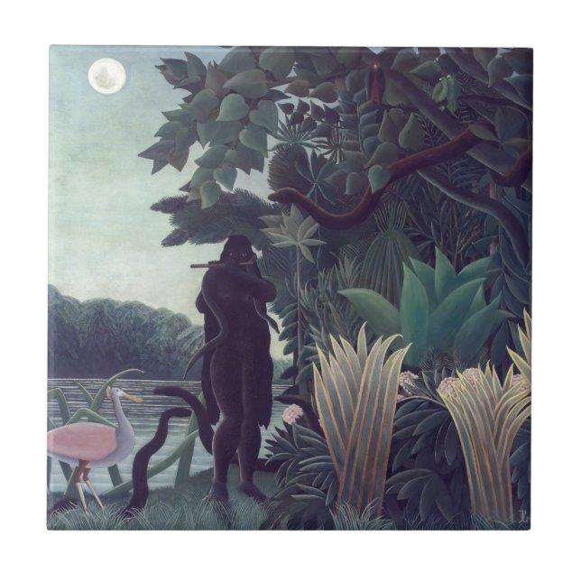 Henri Rousseau - Snake Charmer Kakelplatta (Framsidan)