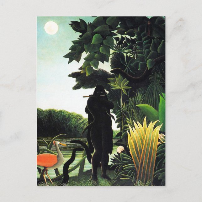 Henri Rousseau Snake Charmer Postcard Vykort (Framsida)