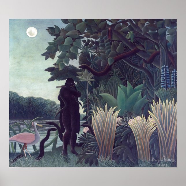 Henri Rousseau - Snake Charmer Poster (Framsidan)
