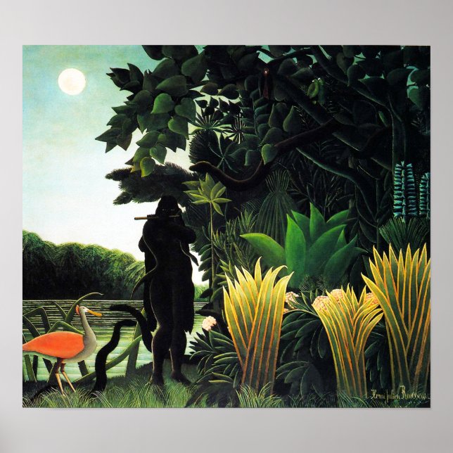 Henri Rousseau Snake Charmer Poster (Framsidan)