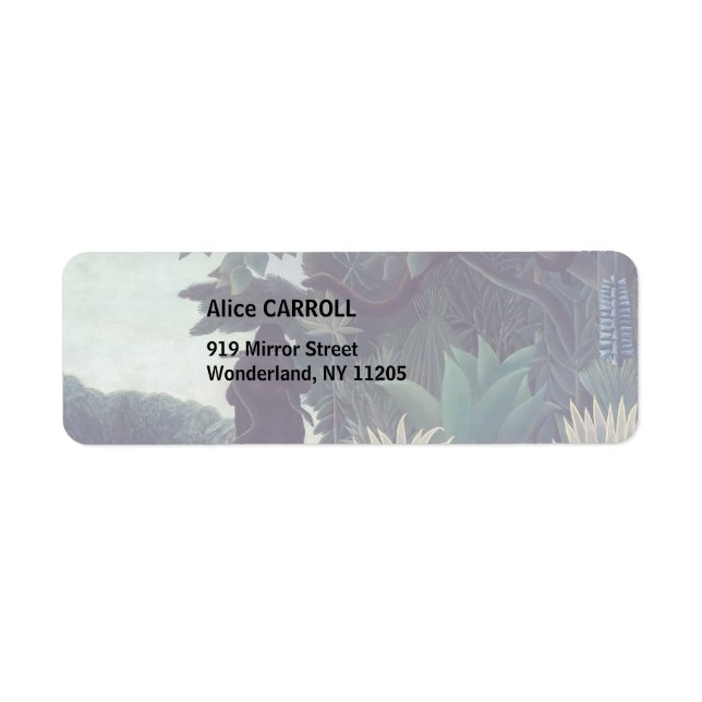 Henri Rousseau - Snake Charmer Returadress Etikett (Framsidan)