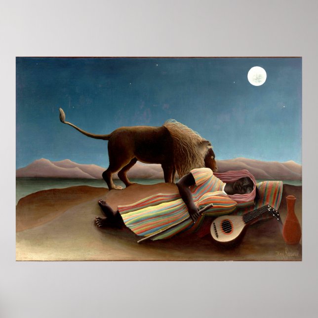Henri Rousseau - Spipande zigenare Poster (Framsidan)