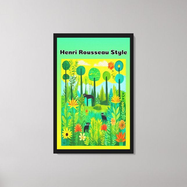 Henri Rousseau Stil Canvastryck (Framsida)