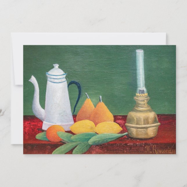 Henri Rousseau - Stilleben med kaffekanna Tack Kort (Framsida)