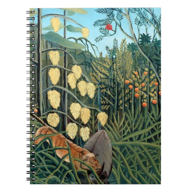Henri Rousseau - Stridande tiger och buffel Anteckningsbok (Framsidan)
